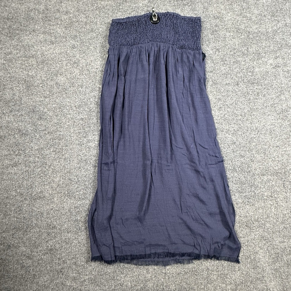 Navy‎ Blue Sheer Swimsuit Dress Wrap Size Large | Coastal Beach Coverup